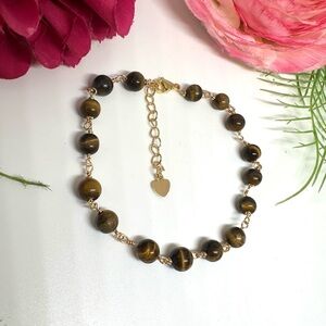 NEW⚜️Tiger’s Eye Gemstone Beaded Bracelet